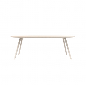 Meyer Oval Table - Waxed Ash with White Pigment