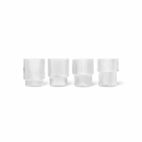 RIPPLE DRINK GLASSES SET OF 4 (2 colors)